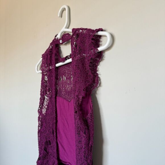 Free People Intimately Womens Lace Daydream Dress Small Open Back Romantic - Picture 7 of 9